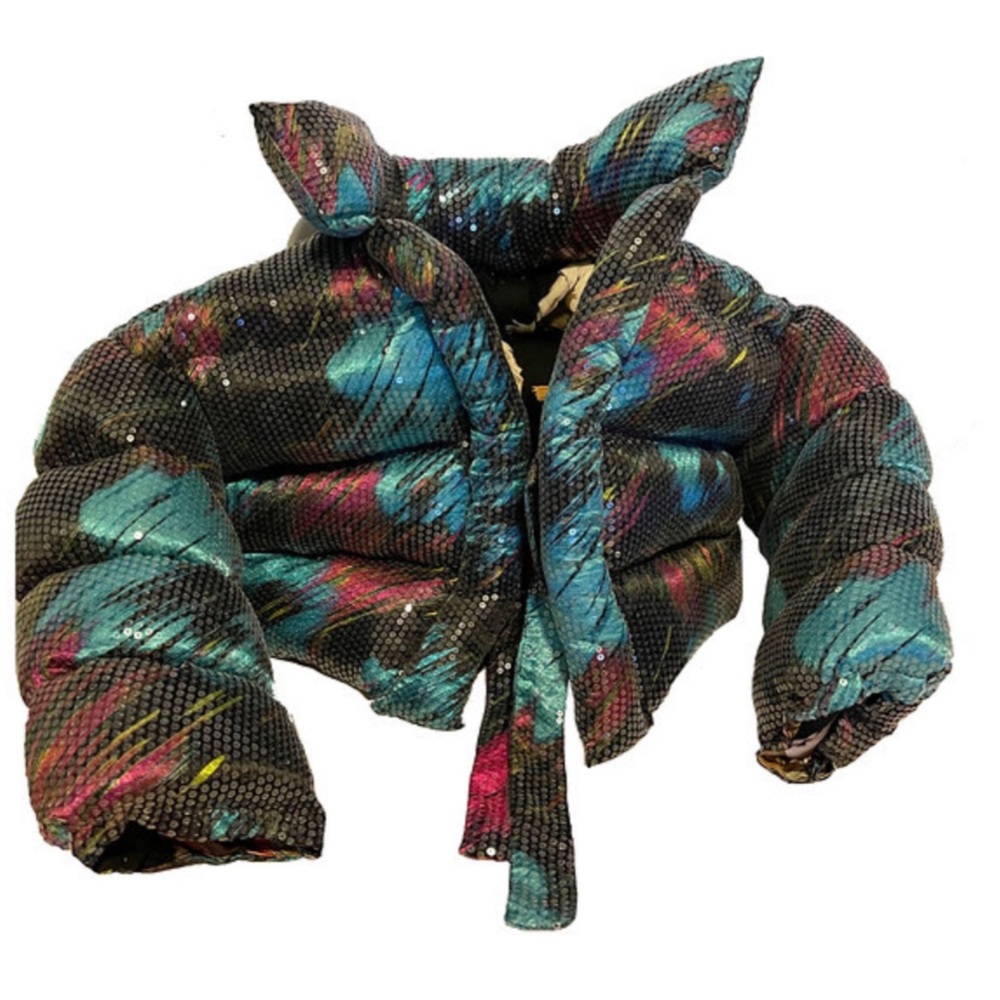 Retro sequin bomber jacket